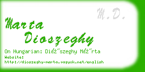 marta dioszeghy business card